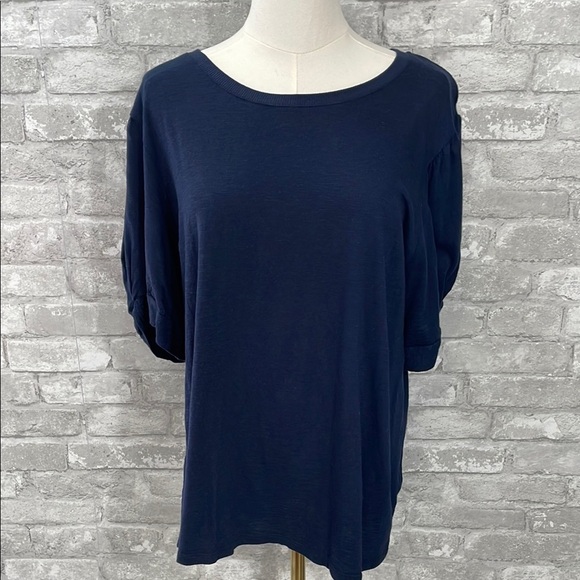Maurices Blue Twist Puff Sleeve Tee - Picture 1 of 7